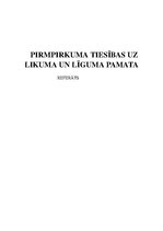 Referāts 'Pirmpirkuma tiesības', 1.