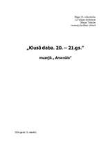 Eseja 'Klusā daba 20.-21.gadsimtā', 1.