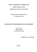 Konspekts 'Konkurence globalizācijas apstākļos', 1.