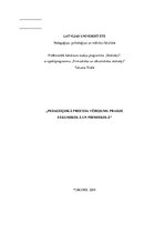 Prakses atskaite 'Pedagoģiskā procesa vērojumu prakse  sākumskolā un pirmsskolā', 1.