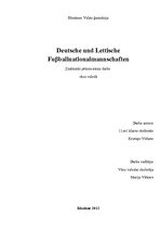 Referāts 'Deutsche und Lettische Fuβballnationalmannschaften', 1.