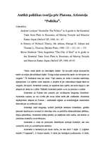 Konspekts 'Antīkā politikas teorija pēc Platona. Aristoteļa “Politika”', 1.