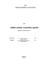 Referāts 'Audita rašanās vēsturiskie aspekti', 1.
