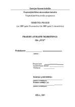 Prakses atskaite 'Prakses atskaite mārketingā', 1.