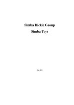 Referāts 'Analysis of Simba Dickie Group Enterprise', 1.