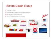 Referāts 'Analysis of Simba Dickie Group Enterprise', 11.