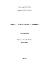 Biznesa plāns 'Timmy Clothing Projekta izstrāde', 1.