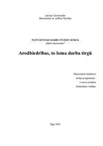 Referāts 'Arodbiedrības, to loma darba tirgū', 1.