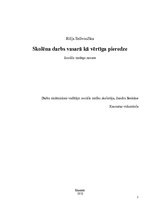 Referāts 'Skolēna darbs vasarā kā vērtīga pieredze', 1.