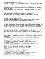 Eseja 'Paranormal Phenomenon: Fact or Fiction', 1.