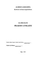 Prakses atskaite 'Tūrisma uzņēmums', 1.