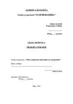 Prakses atskaite 'Mazo uzņēmumu ekonomika un organizācija', 1.