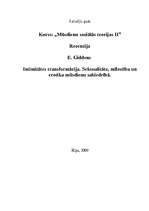 Eseja 'E.Giddens "Intimitātes transformācija. Seksualitāte, mīlestība un erotika mūsdie', 4.