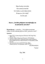 Referāts 'Socioloģija kā empīriskā zinātne', 1.