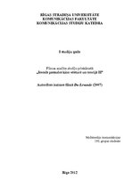 Eseja 'Autorības iezīmes filmā "Du Levande"', 1.