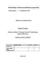 Diplomdarbs 'Ierakstu studijas "Dynamic Records" mārketinga plāna uzlabošana', 1.