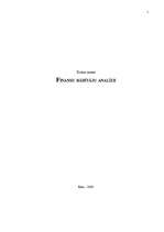 Referāts 'Finanšu rādītāju analīze', 1.