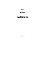 Referāts 'Pedophilia', 1.