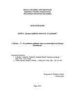 Konspekts '17.-18.gadsimta politiskās cīņas un monarhiju kari Eiropā. Absolūtisms', 1.