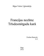 Referāts 'Francijas loma Trīsdesmitgadu karā', 1.