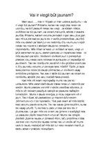 Eseja 'Vai ir viegli būt jaunam?', 1.