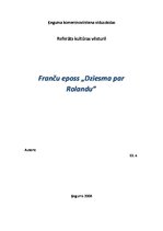 Referāts 'Franču eposs "Dziesma par Rolandu"', 1.