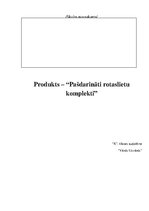 Referāts 'Referāts mārketingā. Pašdarināti rotaslietu komplekti', 1.