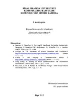 Konspekts 'Komunikācijas vēsture', 1.