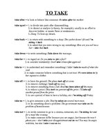 Konspekts 'Phrasal Verbs with "Take"', 1.