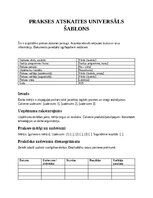 Prakses atskaite 'Prakses atskaites universāls šablons', 1.