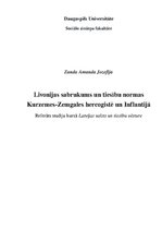 Referāts 'Livonijas sabrukums un tiesību normas Kurzemes-Zemgales hercogistē un Inflantijā', 1.