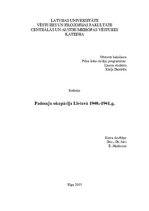 Referāts 'Padomju okupācija Lietuvā 1940.-1941.gadā', 1.