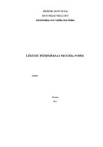 Referāts 'Lēmumu pieņemšanas procesa posmi', 1.