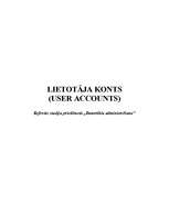 Referāts 'Lietotāja konts - user accounts ', 17.