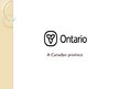 Prezentācija 'Ontario', 1.