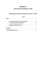Referāts 'Elektrificētā dzelzceļa transporta ietekme uz vidi', 1.