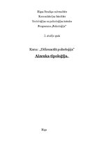 Konspekts 'Aizenka tipoloģija', 1.