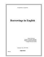 Referāts 'Borrowings in English', 1.