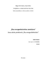 Prakses atskaite 'Ēkas energoefektivitātes noteikšana', 1.