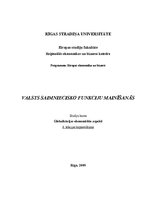 Konspekts 'Valsts saimniecisko funkciju mainīšanās', 1.