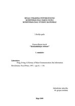 Konspekts 'Komunikācijas vēsture, komunikācijas attīstība', 1.