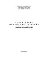 Referāts 'Mantojuma līgums', 1.