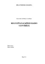 Referāts 'Regulēšanas ķēdes radio uztvērējā', 1.