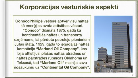 Prezentācija 'Conocophillips transnacionālās korporācijas apraksts', 2.