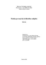 Referāts 'Fiziska persona kā civiltiesības subjekts', 1.