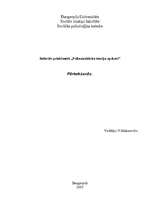 Referāts 'Pārteikšanās psihoanalīzē', 1.