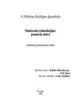 Referāts 'Modernās tehnoloģijas jauniešu dzīvē', 1.