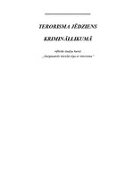 Referāts 'Terorisma jēdziens krimināllikumā', 1.