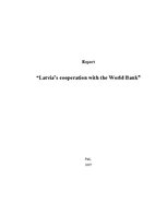 Referāts 'Latvia’s Cooperation with the World Bank', 1.
