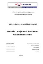 Referāts 'Bezdarbs Latvijā un tā ietekme uz uzņēmumu darbību', 1.